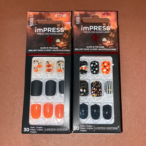 IMPRESS HALLOWEEN PRE-ON NAILS- GLOW IN THE DARK BUNDLE #1 - Picture 1 of 9